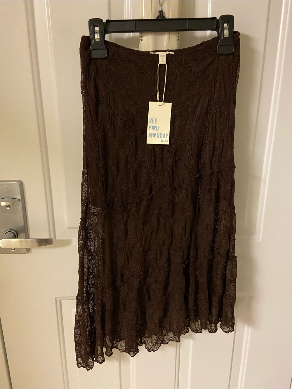 🤎 Asymmetrical Lace Maxi Skirt🤎